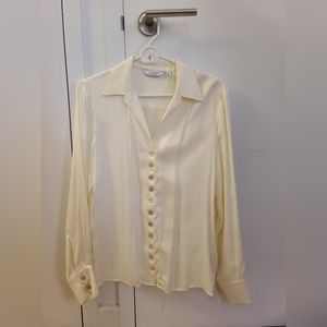 &Other Stories Satin Ivory Blouse
